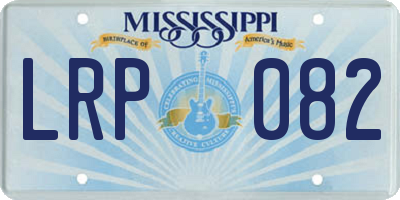 MS license plate LRP082