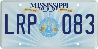 MS license plate LRP083