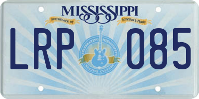 MS license plate LRP085