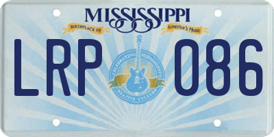 MS license plate LRP086
