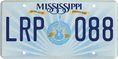 MS license plate LRP088