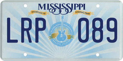 MS license plate LRP089