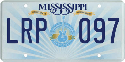 MS license plate LRP097