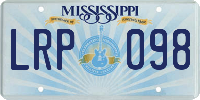 MS license plate LRP098