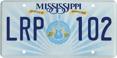 MS license plate LRP102