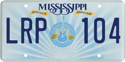 MS license plate LRP104