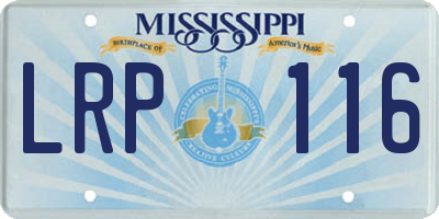 MS license plate LRP116