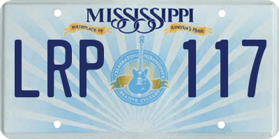 MS license plate LRP117