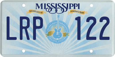 MS license plate LRP122