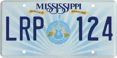 MS license plate LRP124