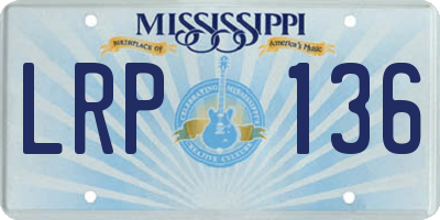 MS license plate LRP136