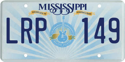 MS license plate LRP149