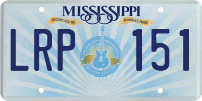 MS license plate LRP151
