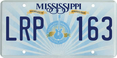 MS license plate LRP163