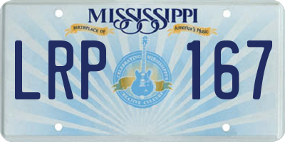 MS license plate LRP167