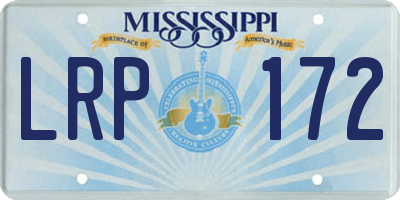 MS license plate LRP172