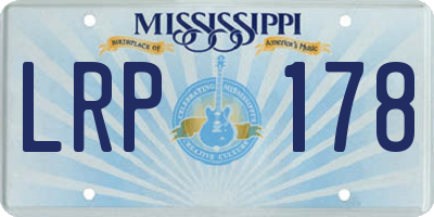 MS license plate LRP178