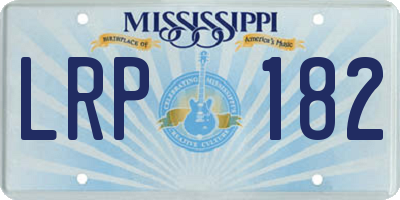 MS license plate LRP182