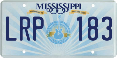 MS license plate LRP183