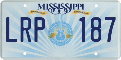 MS license plate LRP187
