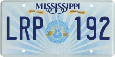 MS license plate LRP192