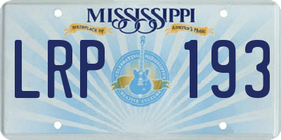 MS license plate LRP193