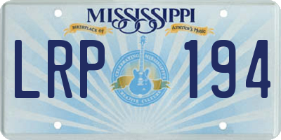 MS license plate LRP194