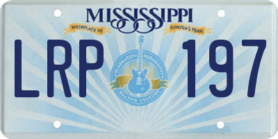 MS license plate LRP197