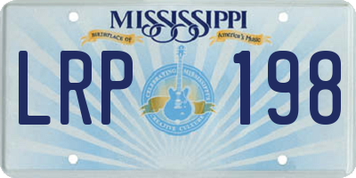 MS license plate LRP198