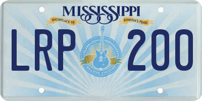 MS license plate LRP200
