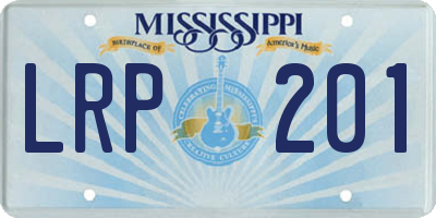 MS license plate LRP201