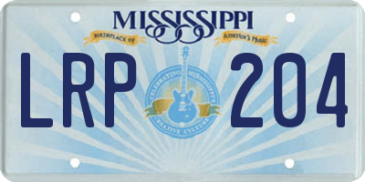 MS license plate LRP204