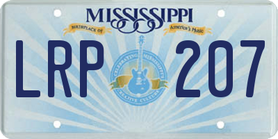 MS license plate LRP207