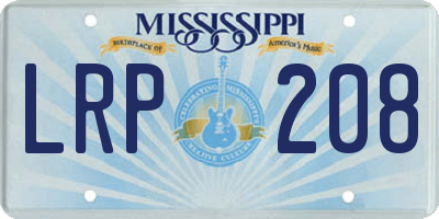 MS license plate LRP208