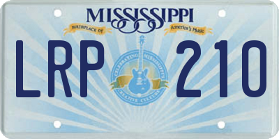 MS license plate LRP210