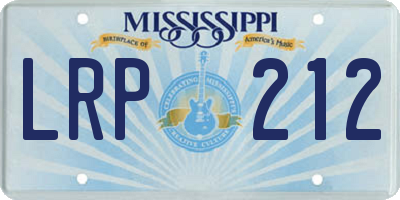 MS license plate LRP212