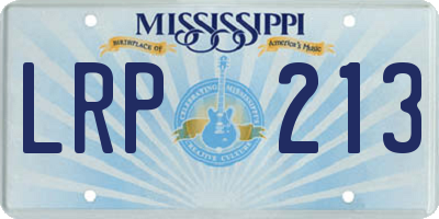 MS license plate LRP213