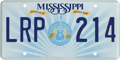 MS license plate LRP214