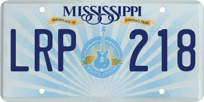 MS license plate LRP218