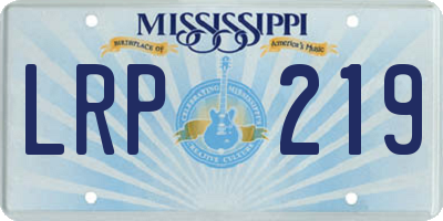 MS license plate LRP219