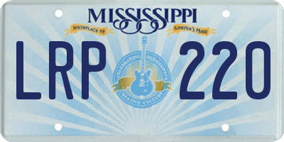 MS license plate LRP220