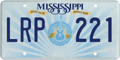 MS license plate LRP221