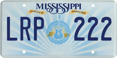 MS license plate LRP222