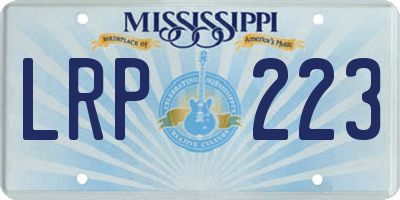 MS license plate LRP223