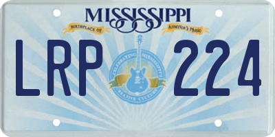 MS license plate LRP224