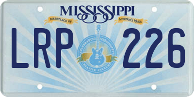 MS license plate LRP226