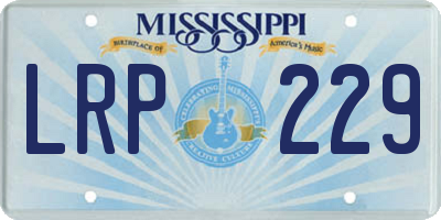 MS license plate LRP229
