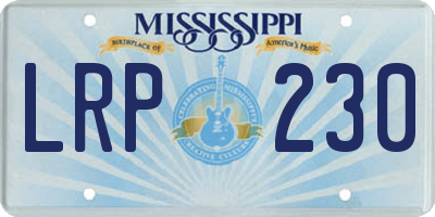 MS license plate LRP230