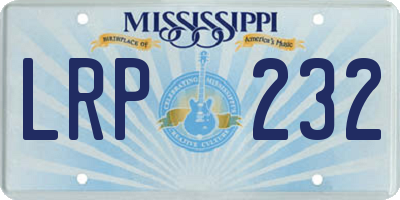 MS license plate LRP232