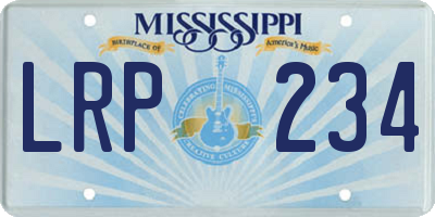 MS license plate LRP234